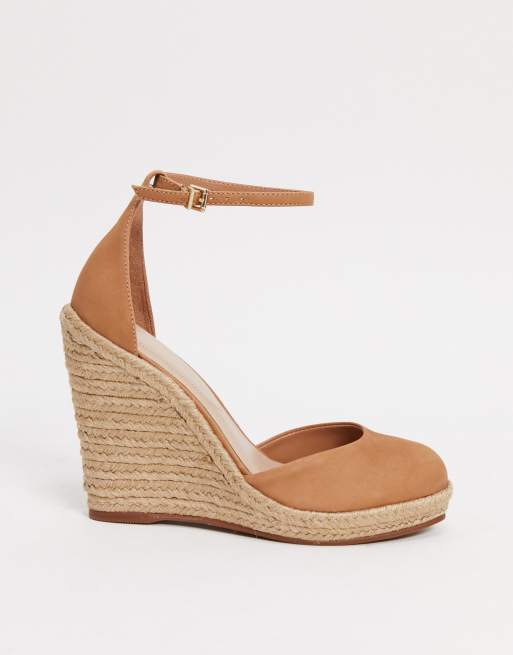 Aldo high espadrille wedges in beiege ASOS