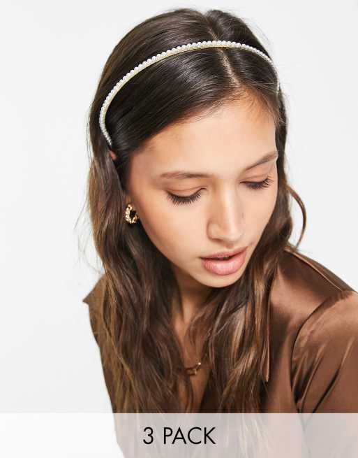 ALDO – Hoktaheen – Hårband med strass, pärlor och fjärilar, 3-pack