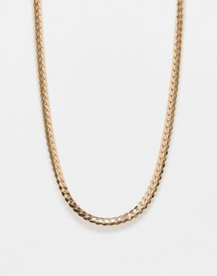 ALDO Iberacia flat curb chain necklace in gold tone