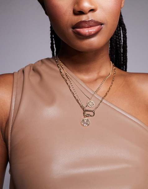 ALDO - Intuition - Meerlaagse ketting met munthangertjes in goud - view 1