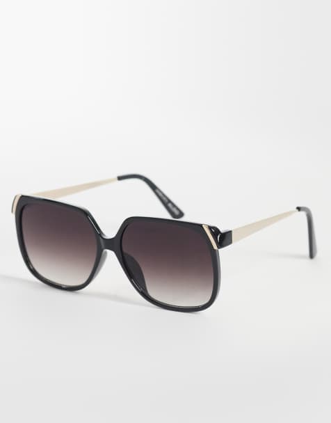 ALDO – Iviy – Czarne, kwadratowe okulary przeciwsłoneczne oversize - view 1