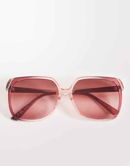 ALDO – Iviy – Różowe kwadratowe okulary przeciwsłoneczne oversize, 3 z 3