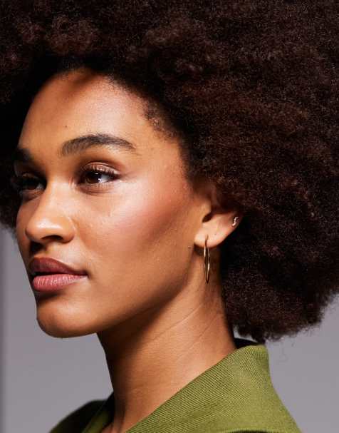 ALDO jaborosa gold plated big hoop earrings - view 1