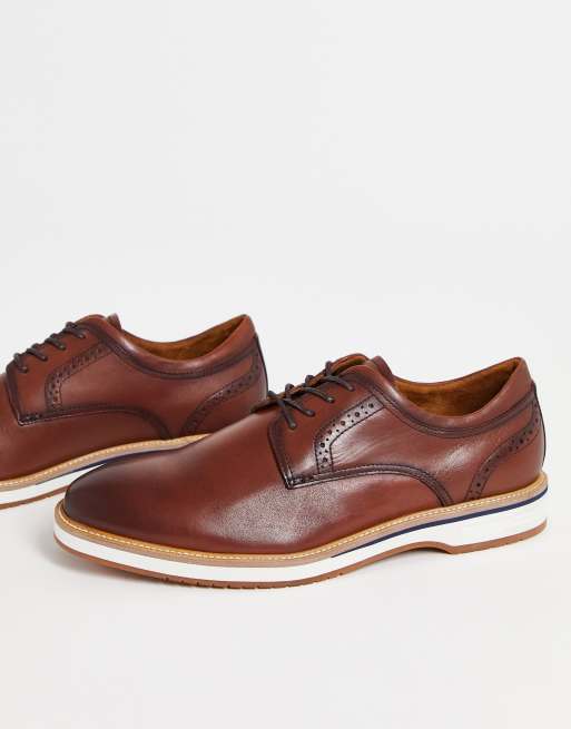 ALDO – Jasnobrązowe sznurowane buty oxfordy z naturalną podeszwą