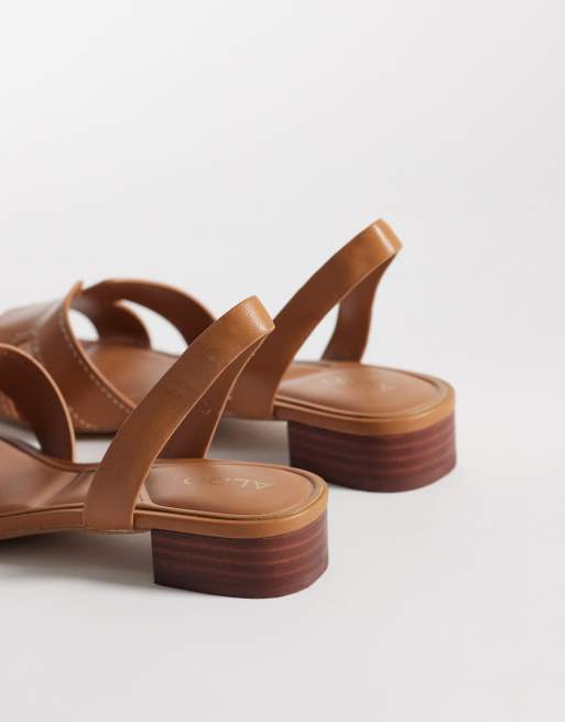 Aldo Javamannon flat sandal in brown leather, 4 of 4