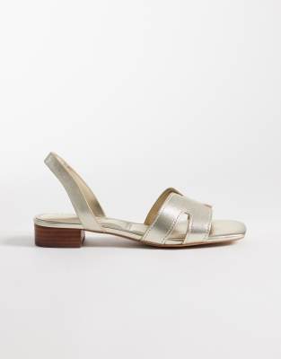 Aldo Javamannon Flat Sandals In Gold