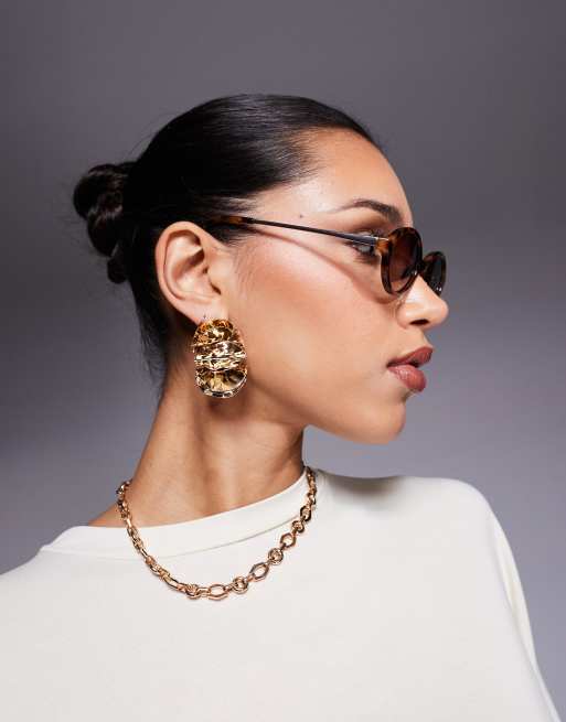 ALDO javona oval sunglasses in tortoiseshell, 3 of 3