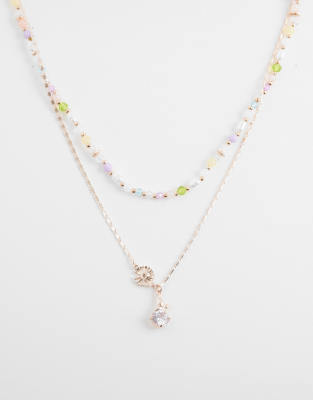 Aldo Jeraedia Layered Charm Necklace In Gold