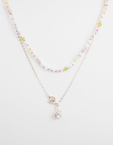 ALDO jeraedia layered charm necklace in gold - view 1