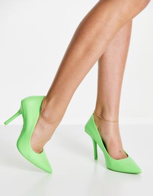 ALDO Jess bright court shoe in lime green