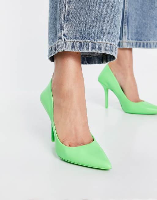 Aldo neon green outlet heels