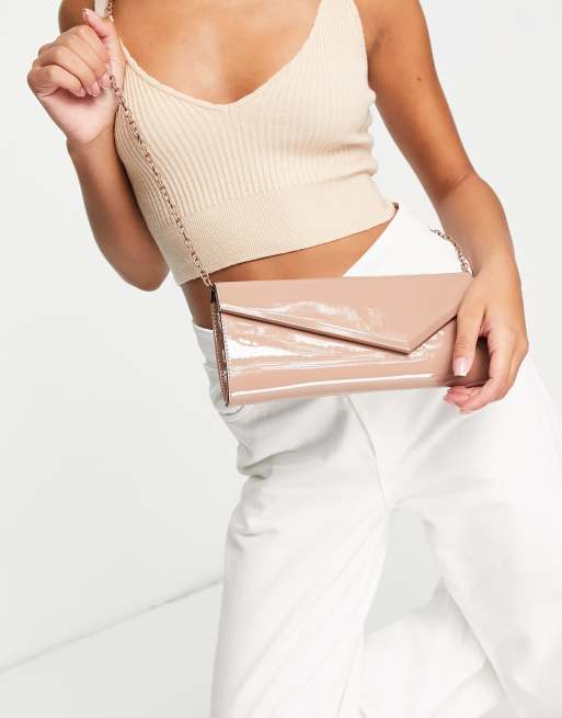 Patent leather clutch bag ALDO Pink in Patent leather - 23340522