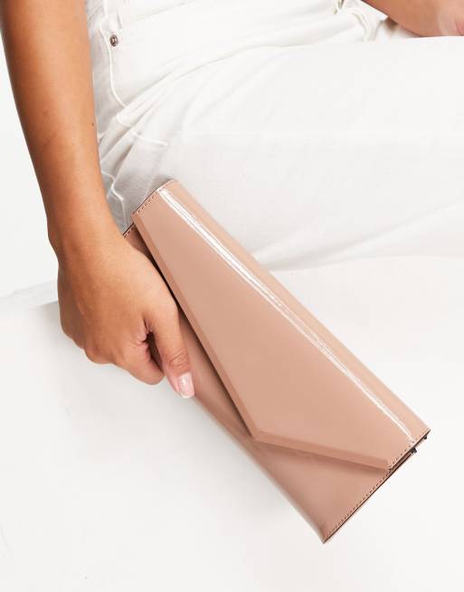 Patent leather clutch bag ALDO Pink in Patent leather - 23340522