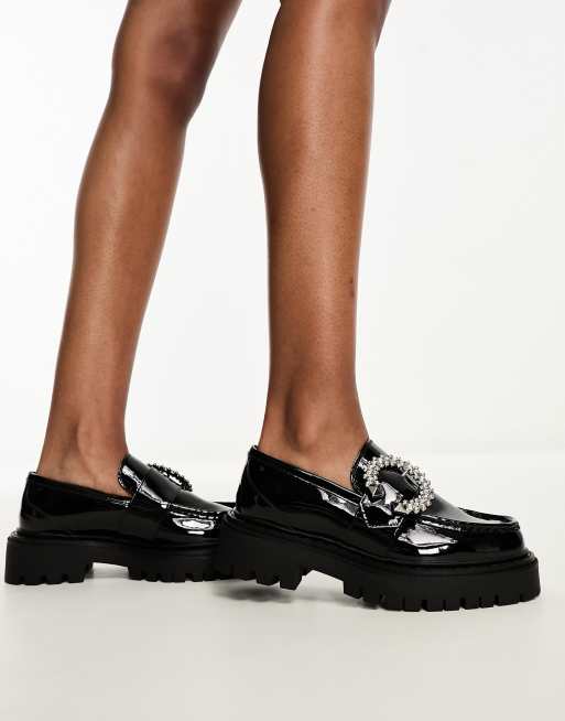 ALDO Joesiee Loafers met brede pasvorm dikke zool en gesp met