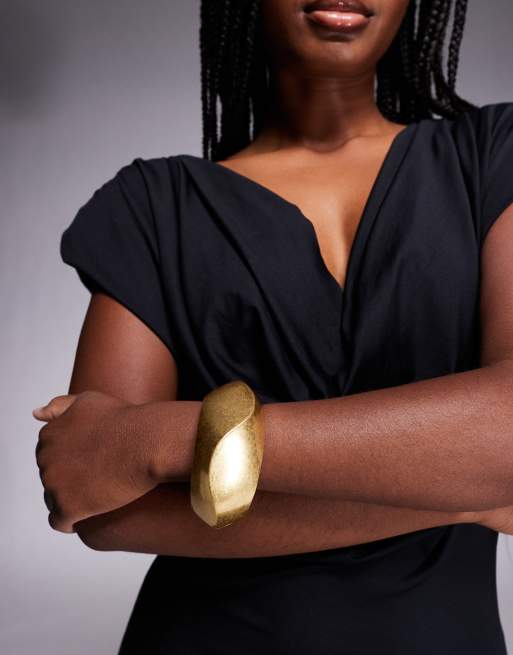 ALDO - Johan - Bracciale rigido spesso color oro spazzolato