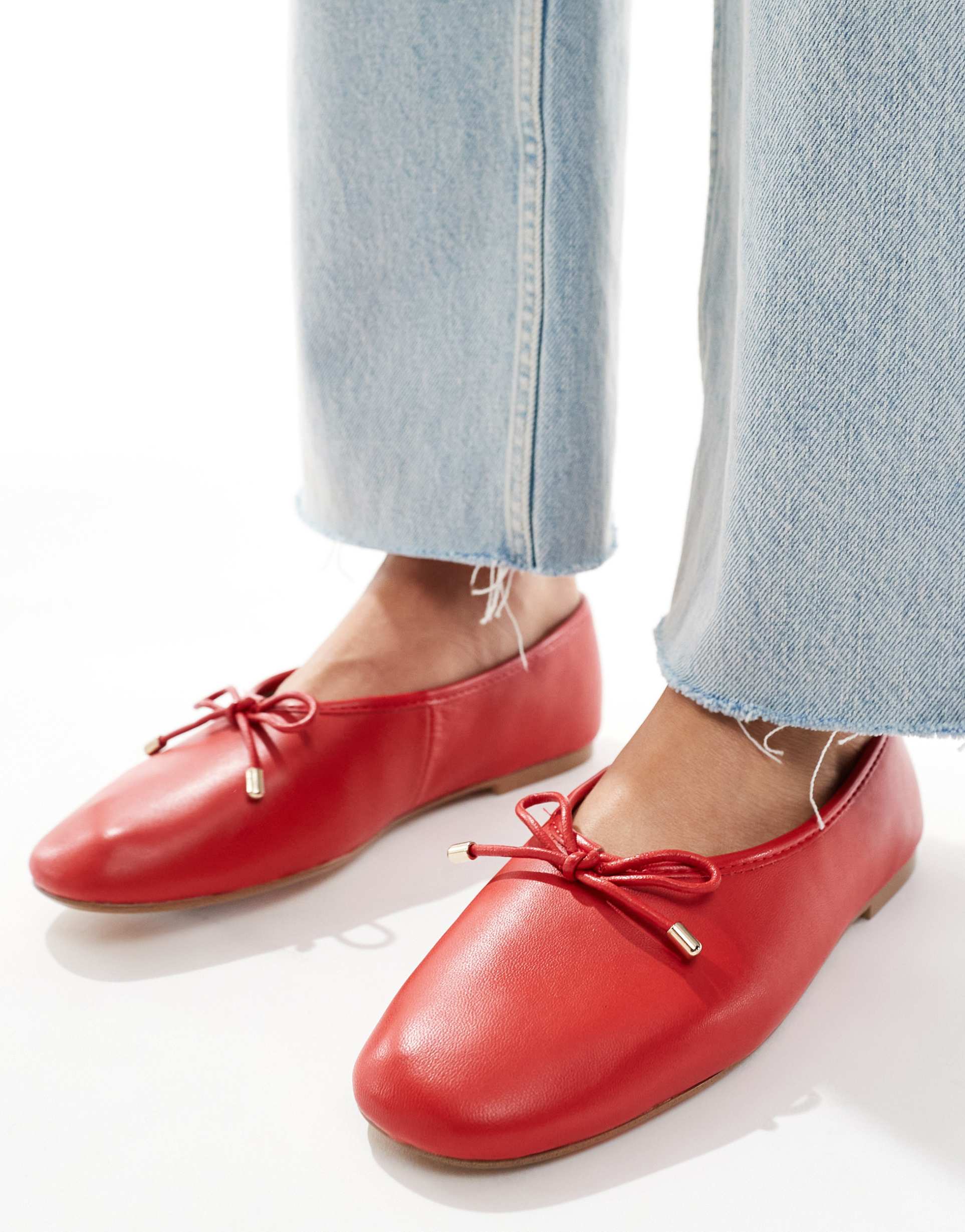 aldo joselie ballet flats in red leather