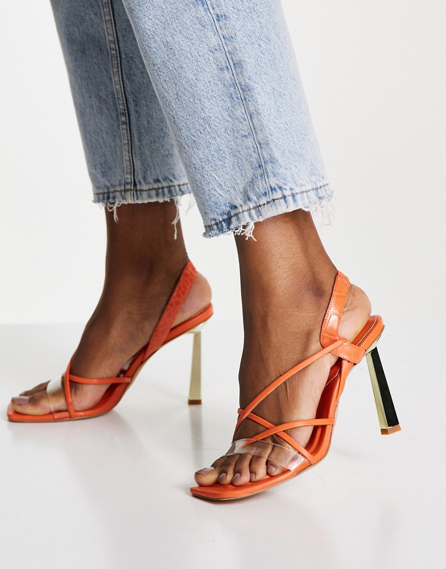 ALDO Juliet heeled sandals in bright orange