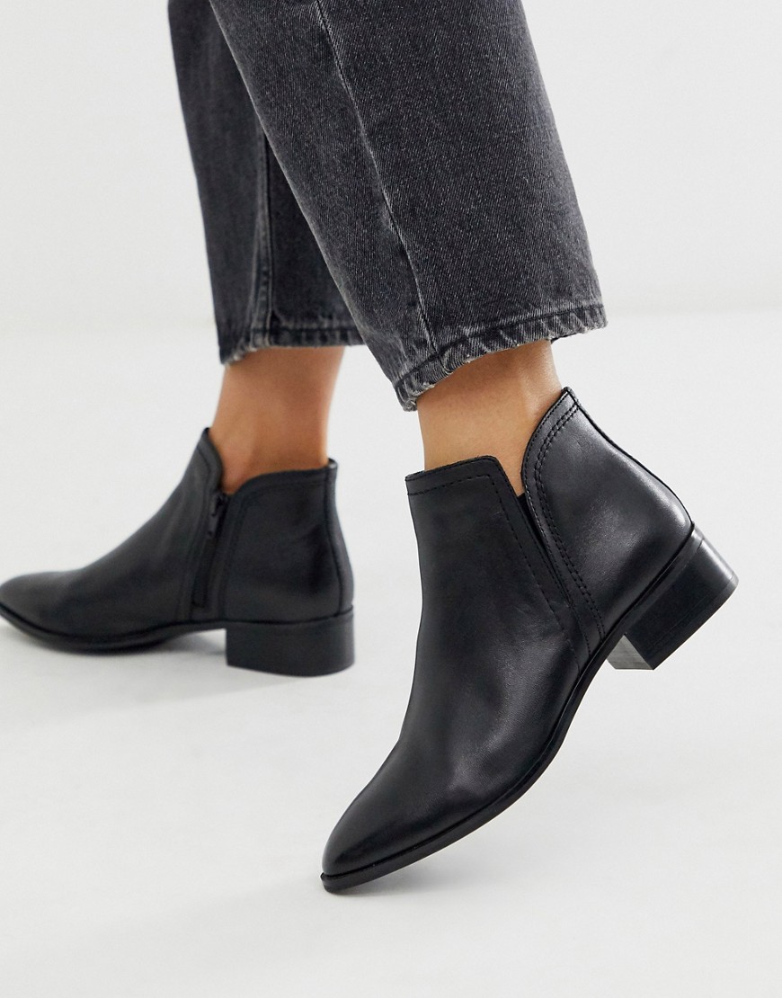 ALDO Kaicien leather low rise boot in black