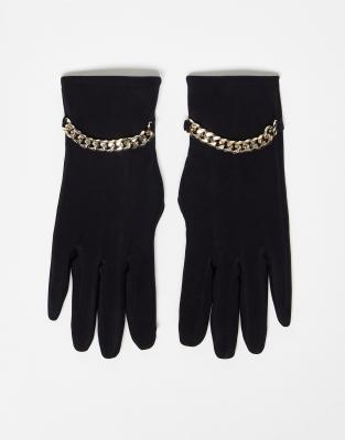 ALDO – Kaigan – Svarta handskar med kedjor | ASOS