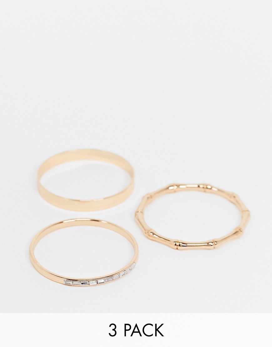 ALDO - Kakirra - Set van 3 paar bijpassende armbanden in goud