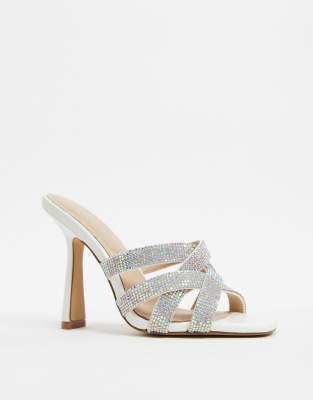 rhinestone mule heel
