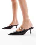 [ALDO] ALDO Kalidda pointed toe heeled mule sandals in black 36 BLACK