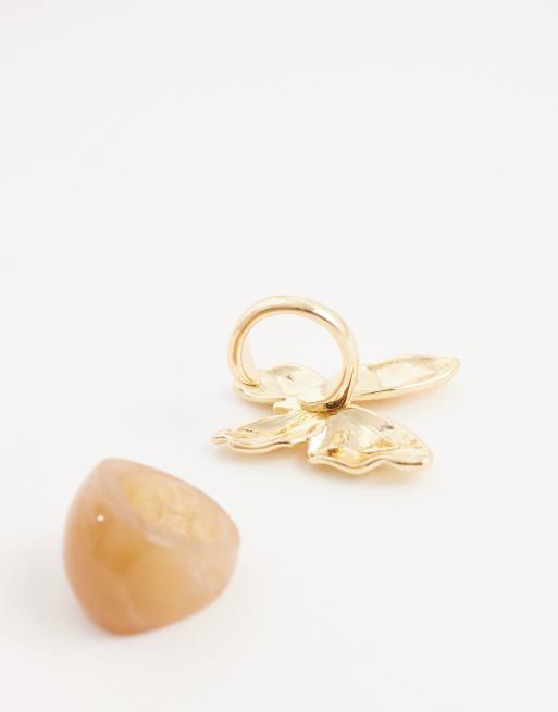 ALDO kandii layered rings in gold and brown, 3 of 3