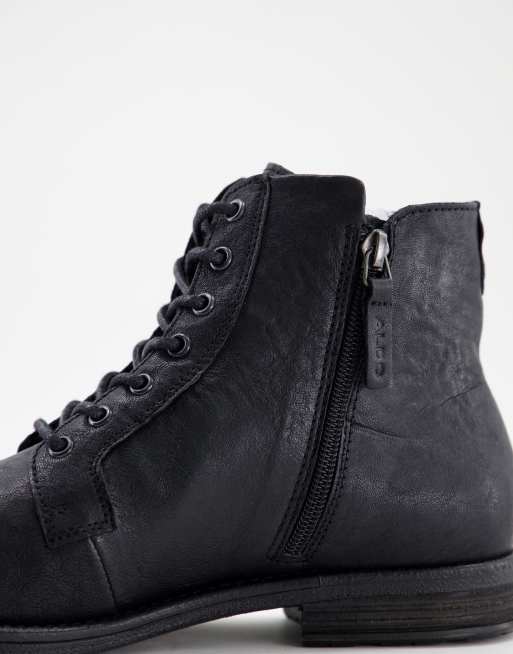 ALDO leather lace-up boots in | ASOS