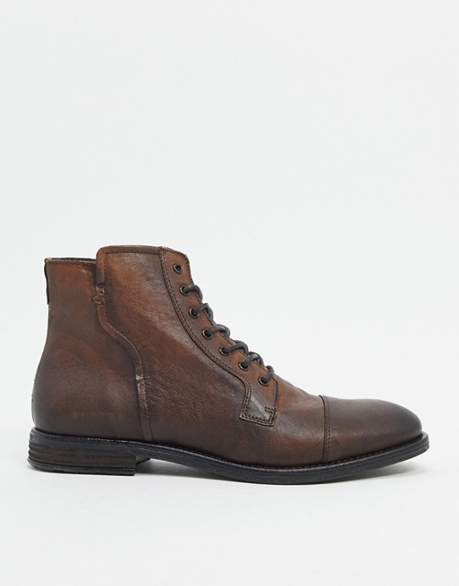 ALDO kaoreria leather lace up boots in brown