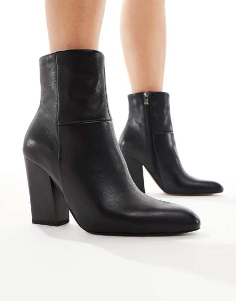 ALDO – Karinaa – Stiefeletten aus Leder in Schwarz mit hohem Absatz - view 1