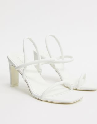 aldo white strappy heels