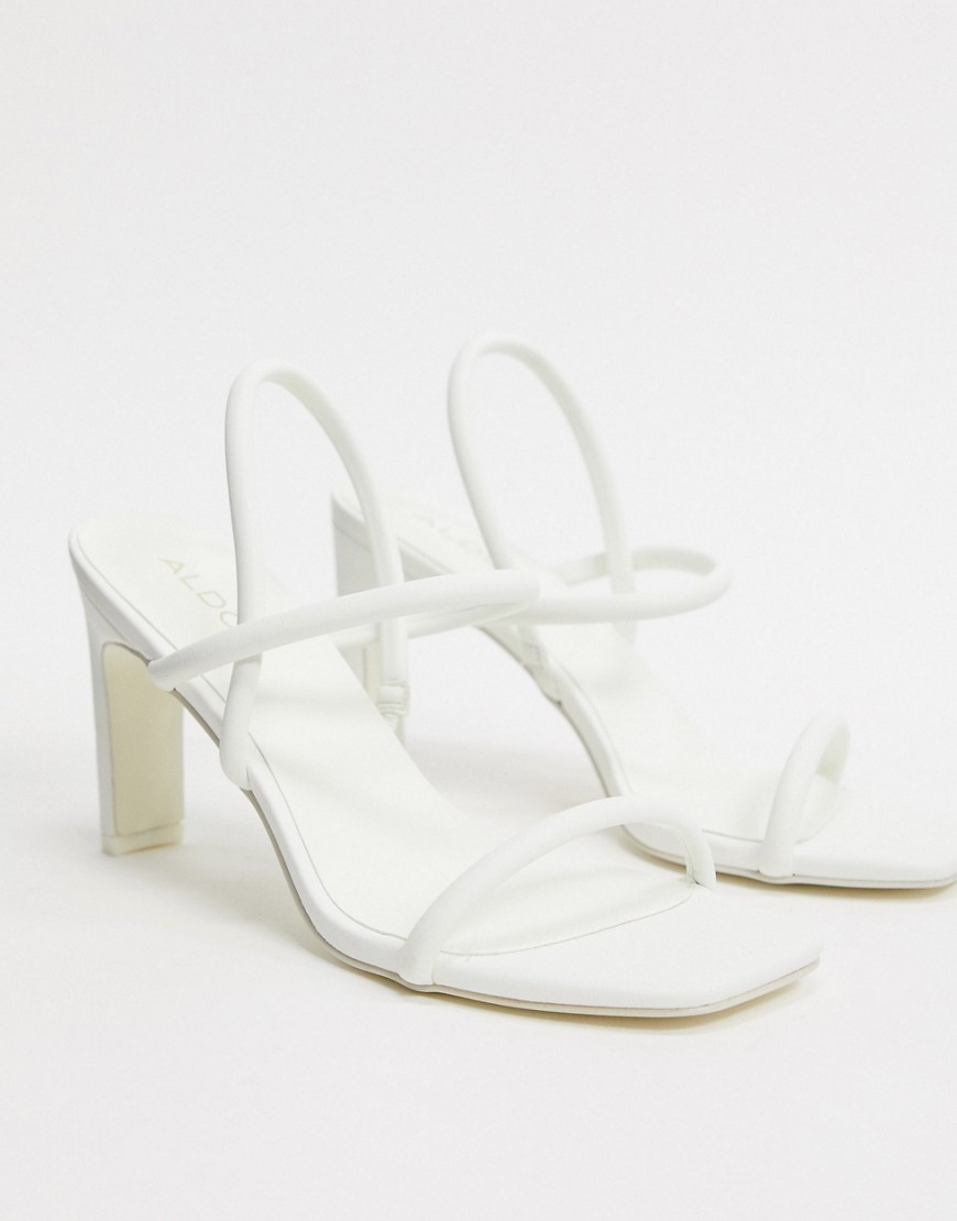 ALDO Karla square toe strappy heel sandal-White