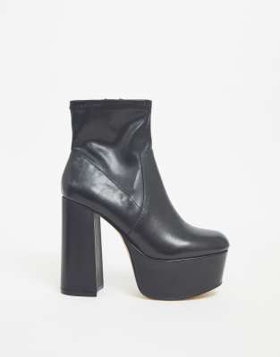 aldo black platform boots