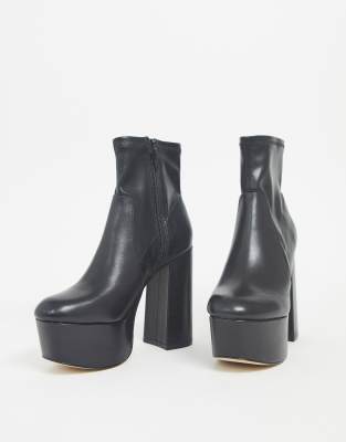 aldo black platform boots