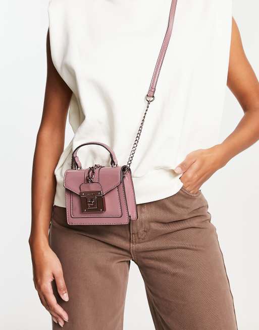 ALDO Kentwell bag with chain embellishment in mauve