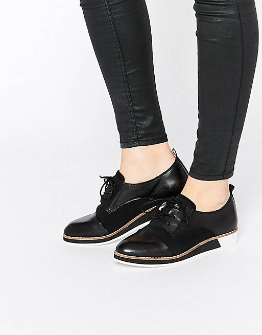 ALDO Kerrobert Black Leather & Neoprene Flat Shoes