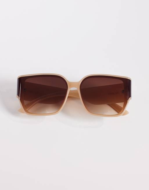 ALDO khlo-b oversized cat eye sunglasses in tan, 3 of 3