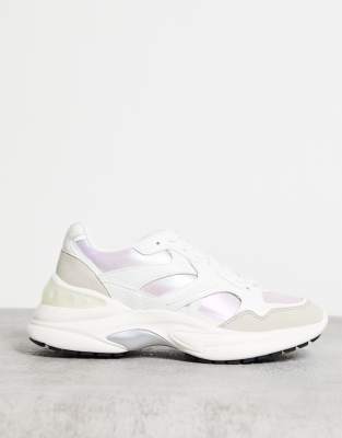 metallic womens trainers