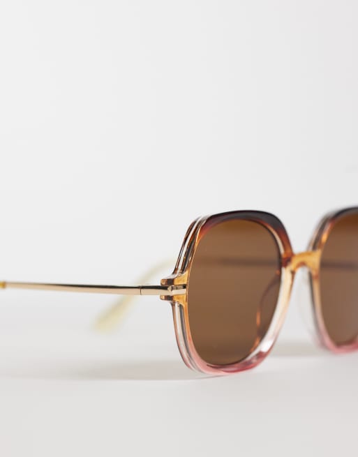 ALDO – Kylye – Runde Oversize-Sonnenbrille in Beige, 2 von 3