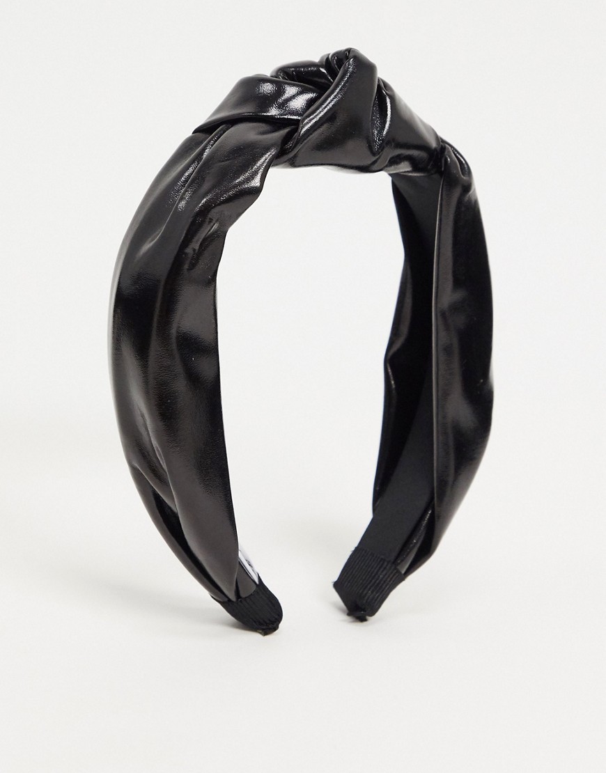 ALDO Ladybells knotted headband in black