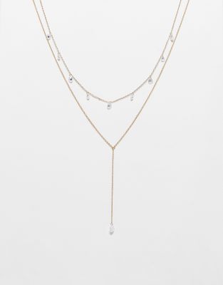 ALDO ALDO Lagrima pack of 2 necklaces with pearl charms in gold