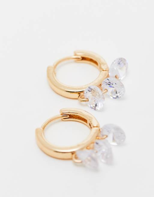 ALDO Lagrimitas multipack of gold earrings with clear crystal