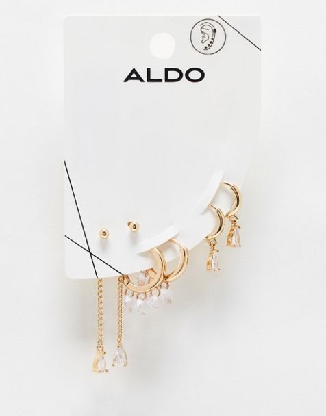 ALDO – Akeelax – Kleine Tasche in schillerndem Silber mit  Schmetterlingsverschluss
