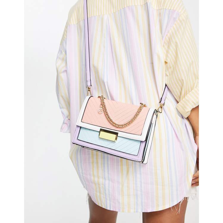ALDO Laisbyyx cross body bag in multi pastel color block