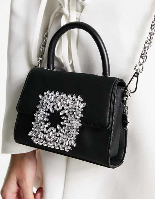 ALDO Lazurda embellished mini cross body bag in black ASOS