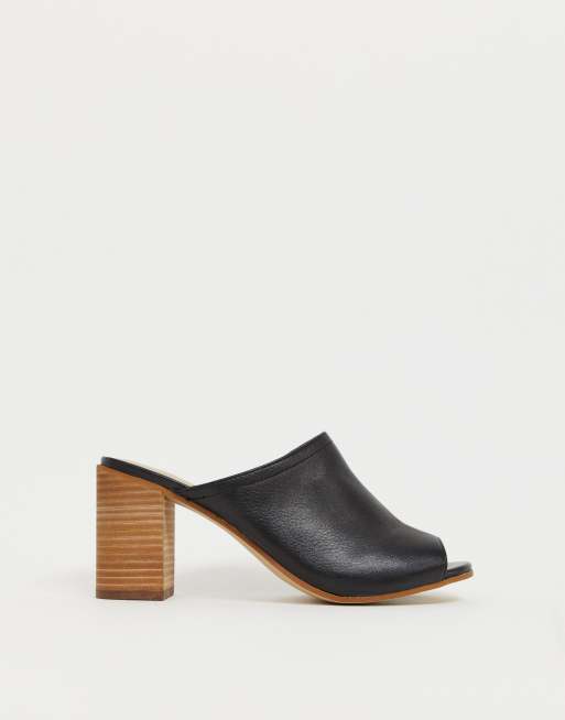 Aldo leather block heel mules | ASOS