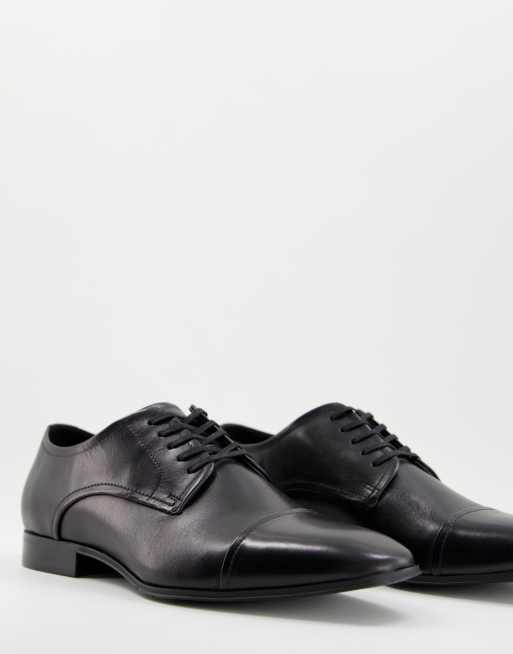 Aldo leather derby lace up shoes in black | ASOS