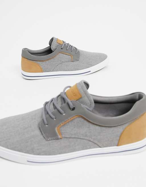 Grey casual trainers sale