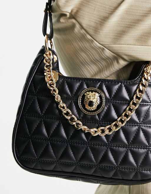 ALDO Leomas lionhead quilted shoulder bag in black, 4 of 4