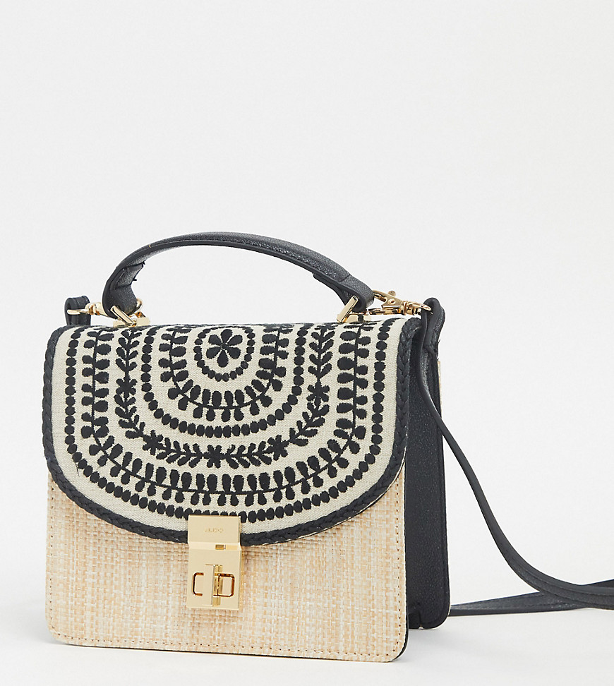ALDO Liabel artisan pattern handbag in black